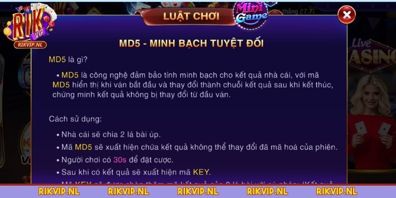 Tính năng MD5 đảm bảo tính minh bạch và chính xác