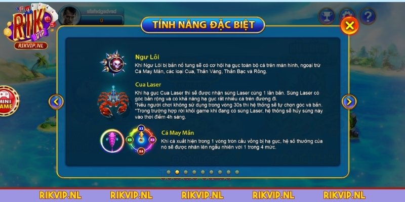 Tính năng đặc biệt khi tham gia chơi tỷ phú đại dương